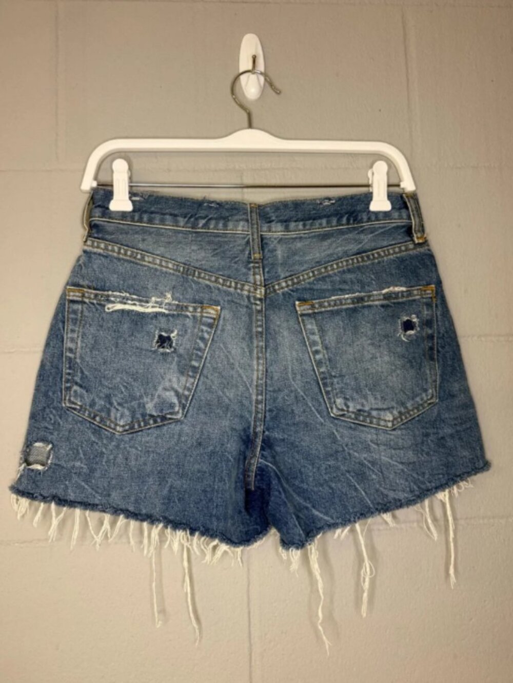 Zara Distressed Cutoff Jean Shorts Button Fly Women’s Size 4 Cotton
